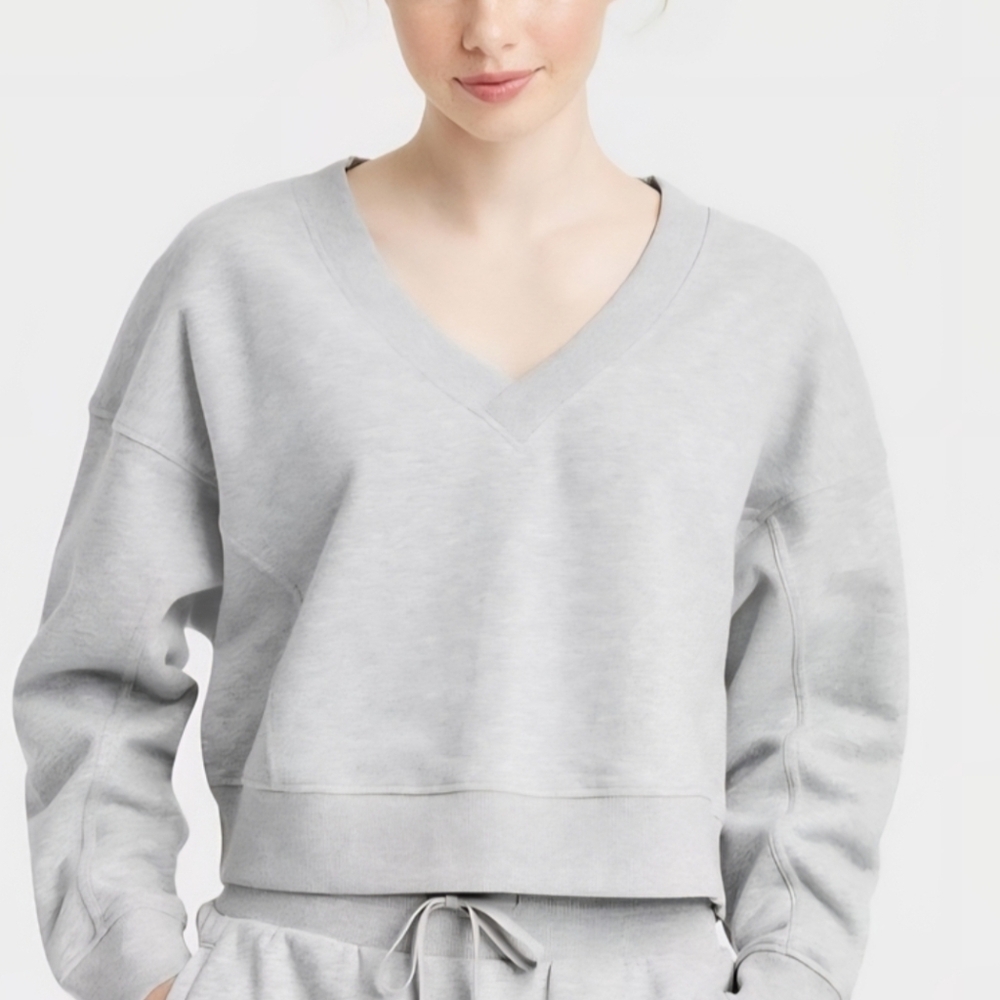 Cozy Slouchy V-Neck Sweatshirt